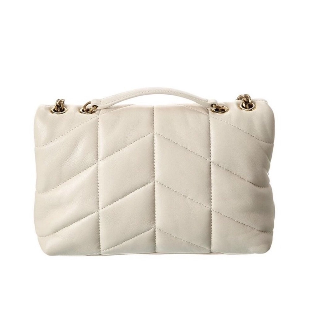 Saint Laurent Quilted Loulou Puffer Shoulder Bag in Crema Soft - Picture 3 of 12